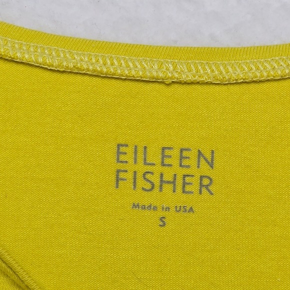 Eileen Fisher Yellow Organic Cotton Lycra Tank Top Women's Size S Sleeveless - Picture 6 of 12